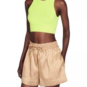 Sandro Neon Green Crop Top